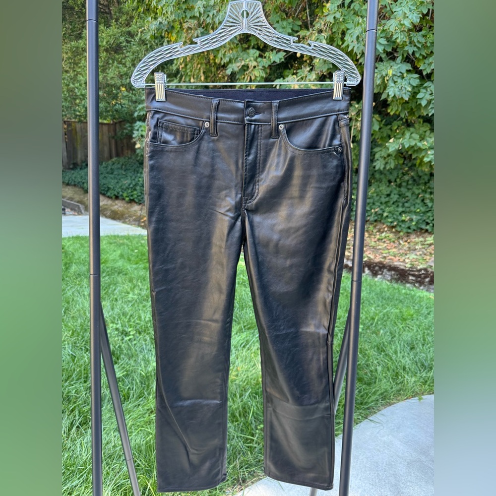 GAP Black Vegan Leather Pants - Vintage Slim High Rise